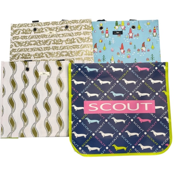 SCOUT Mixed Pattern Large Reusable Gift Bag (Set of 4) - NWOT - Picture 1 of 8